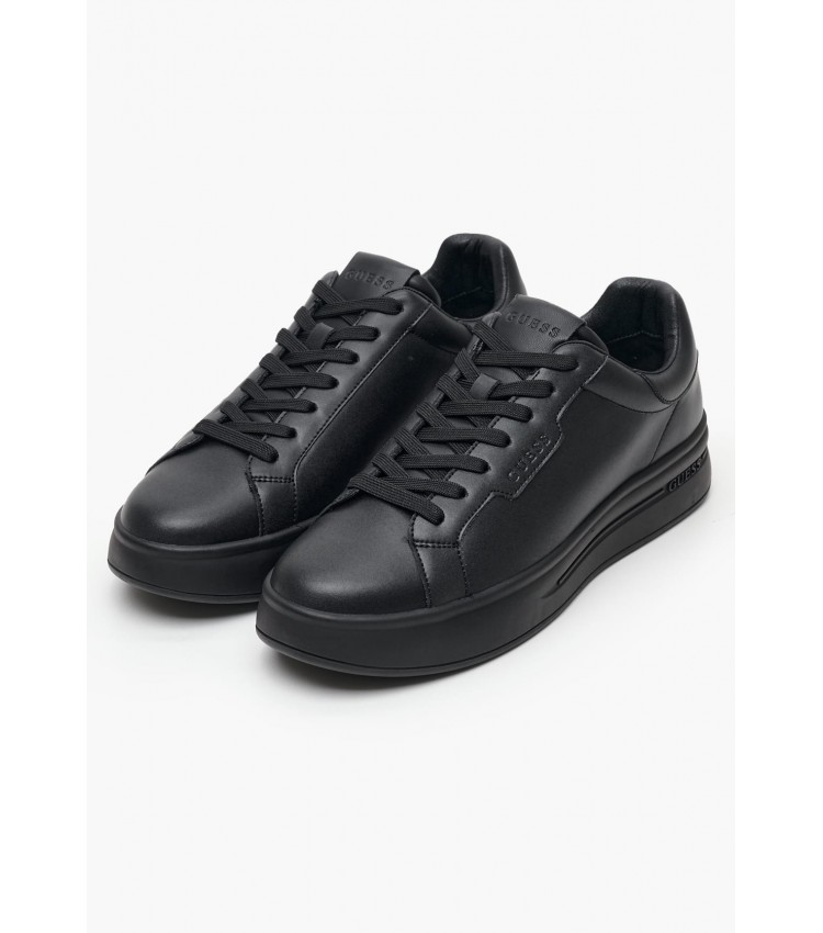 Men Casual Shoes Winno.Total Black Leather Guess