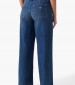 Women Trousers Zoya.Wide DarkBlue Cotton Guess