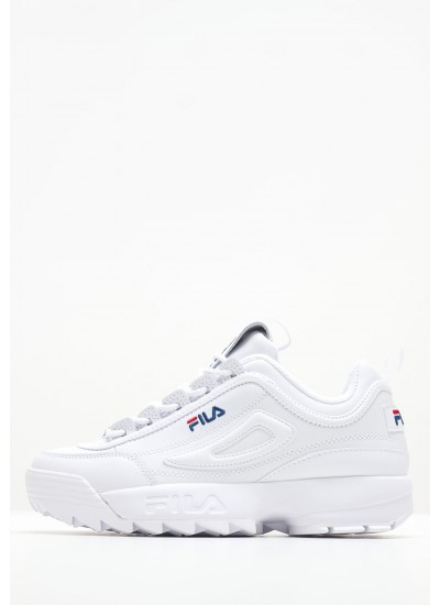 Γυναικεία Παπούτσια Casual Disruptor2.Premium Άσπρο ECOleather Fila