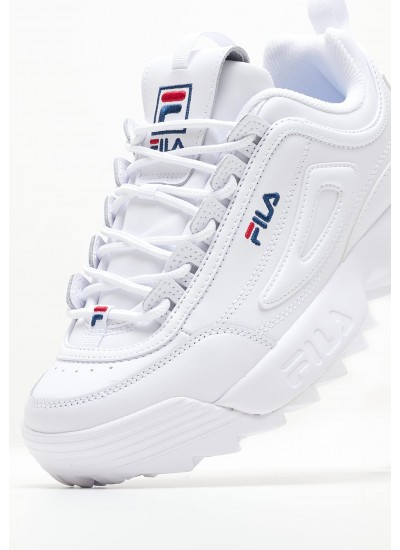 Γυναικεία Παπούτσια Casual Disruptor2.Premium Άσπρο ECOleather Fila