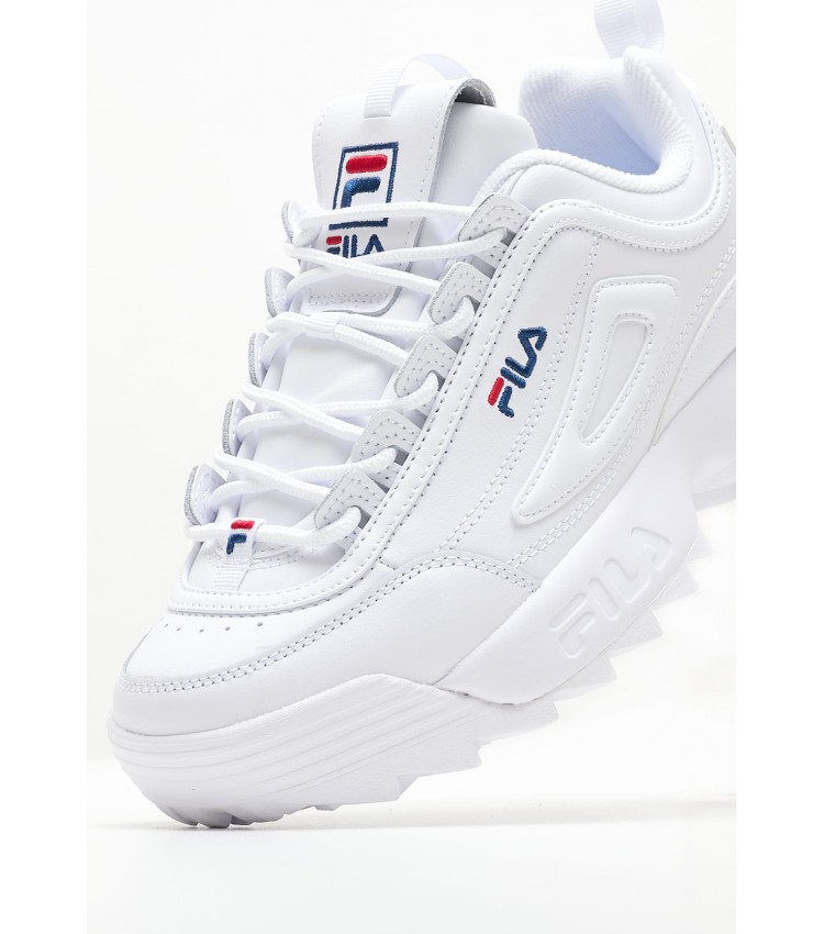 Γυναικεία Παπούτσια Casual Disruptor2.Premium Άσπρο ECOleather Fila