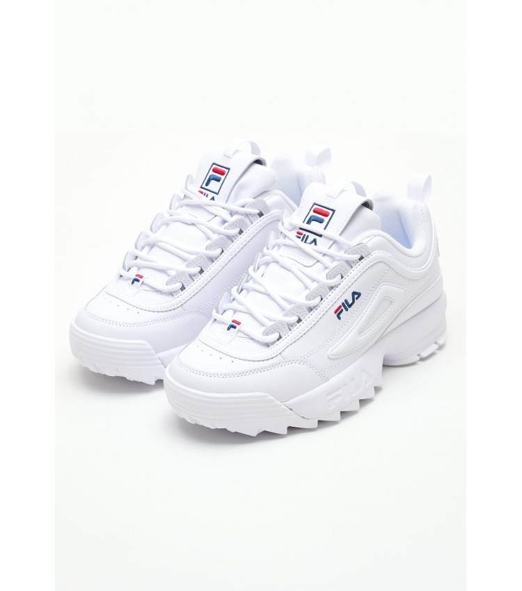 Γυναικεία Παπούτσια Casual Disruptor2.Premium Άσπρο ECOleather Fila