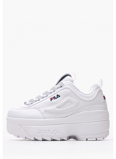 Γυναικεία Παπούτσια Casual Disruptor2.Wedge Άσπρο ECOleather Fila