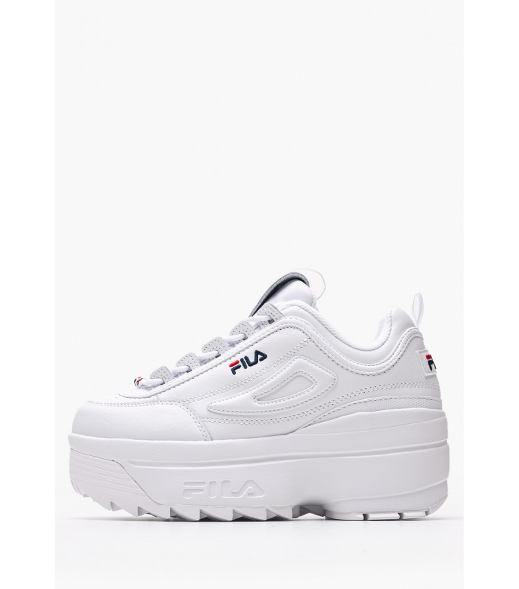 Γυναικεία Παπούτσια Casual Disruptor2.Wedge Άσπρο ECOleather Fila