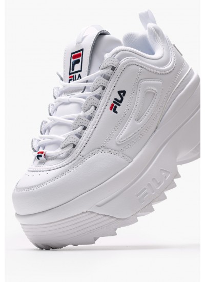 Γυναικεία Παπούτσια Casual Disruptor2.Wedge Άσπρο ECOleather Fila