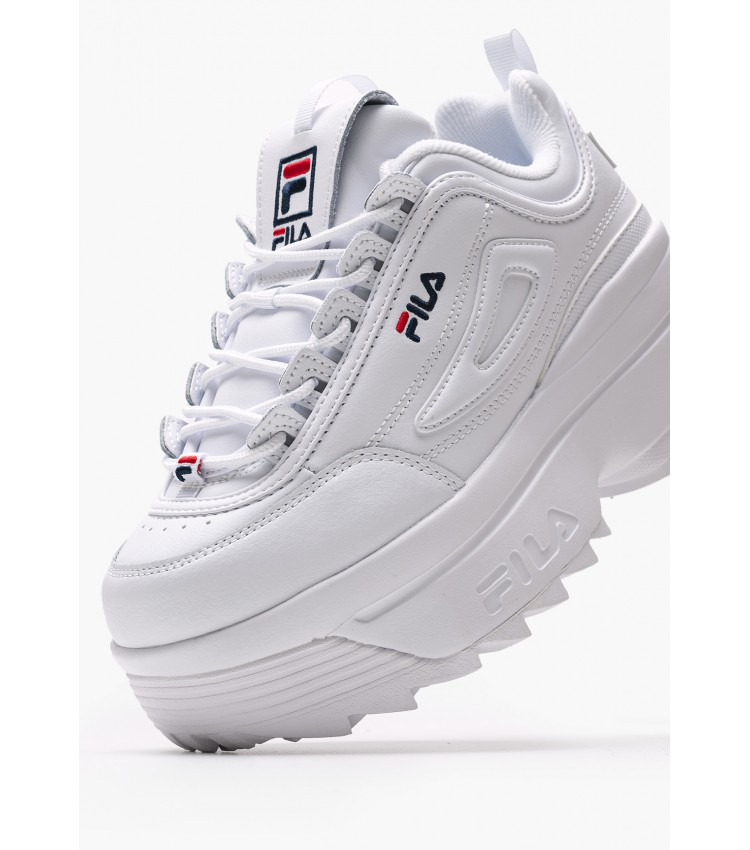 Γυναικεία Παπούτσια Casual Disruptor2.Wedge Άσπρο ECOleather Fila