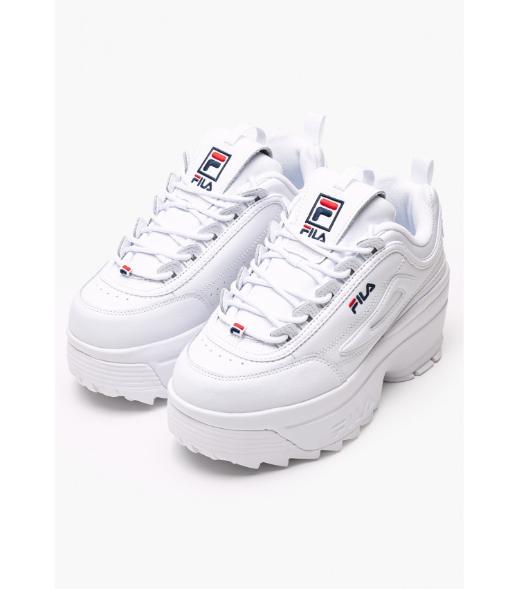 Γυναικεία Παπούτσια Casual Disruptor2.Wedge Άσπρο ECOleather Fila