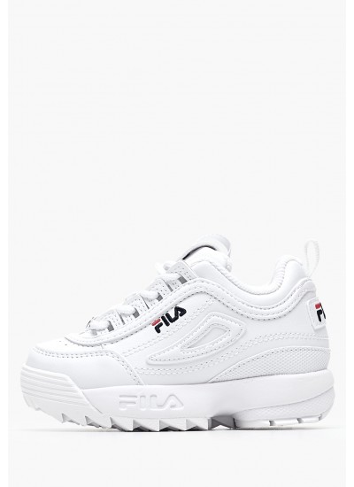 Παιδικά Παπούτσια Casual Disruptor2 Άσπρο ECOleather Fila