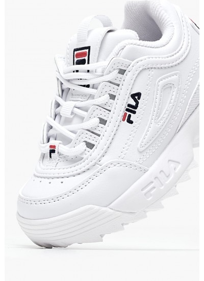 Παιδικά Παπούτσια Casual Disruptor2 Άσπρο ECOleather Fila