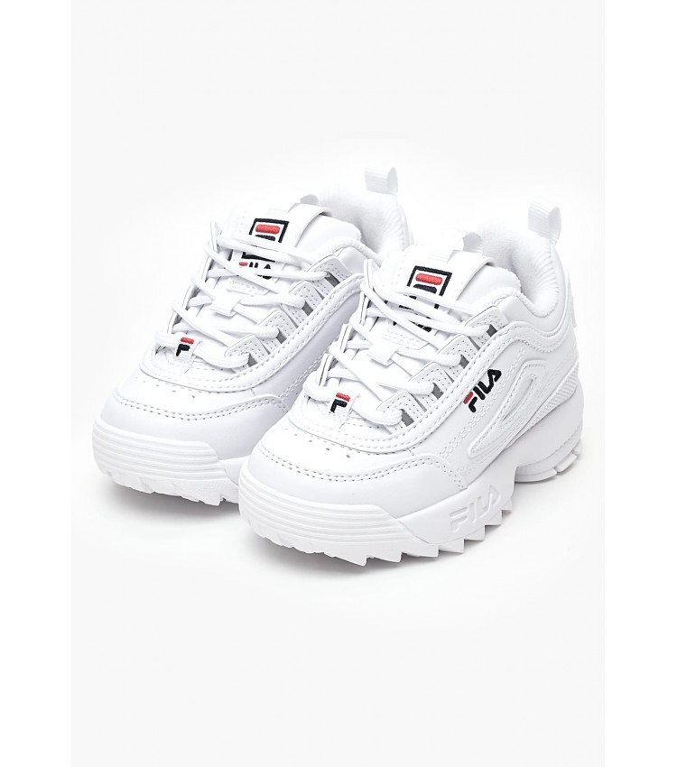 Παιδικά Παπούτσια Casual Disruptor2 Άσπρο ECOleather Fila