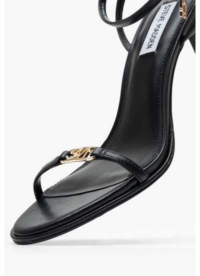 Women Sandals Kelsi Black Leather Steve Madden