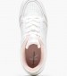 Women Casual Shoes Basket.Lowmix White Leather Calvin Klein