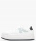 Women Casual Shoes Bold.Flatf White Leather Calvin Klein