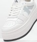 Women Casual Shoes Bold.Flatf White Leather Calvin Klein