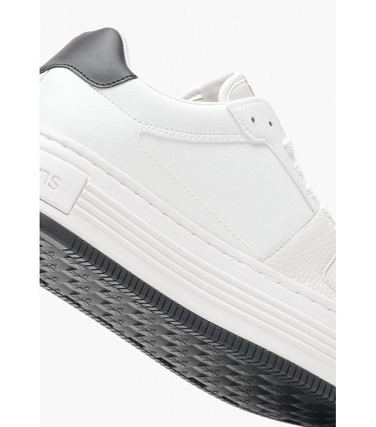 Women Casual Shoes Bold.Flatf White Leather Calvin Klein