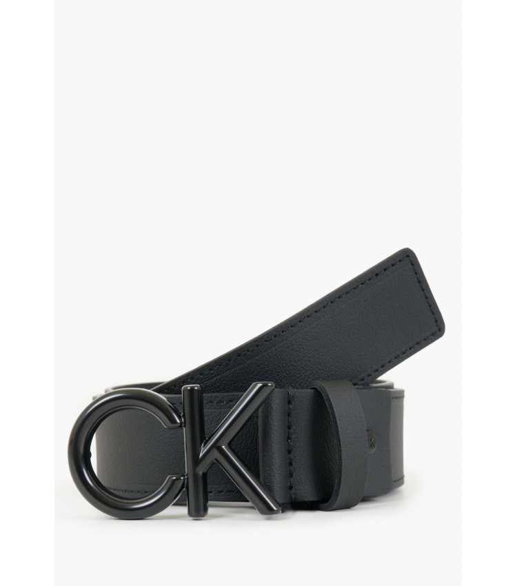 Men Belts Bombe.Mtl Black Leather Calvin Klein