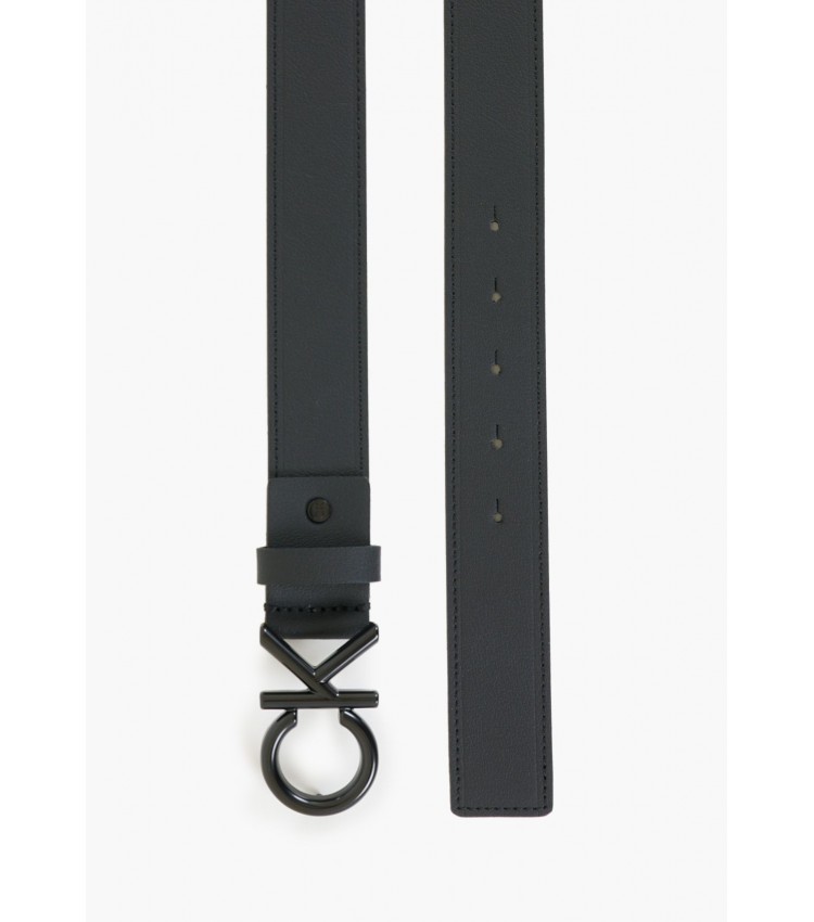 Men Belts Bombe.Mtl Black Leather Calvin Klein