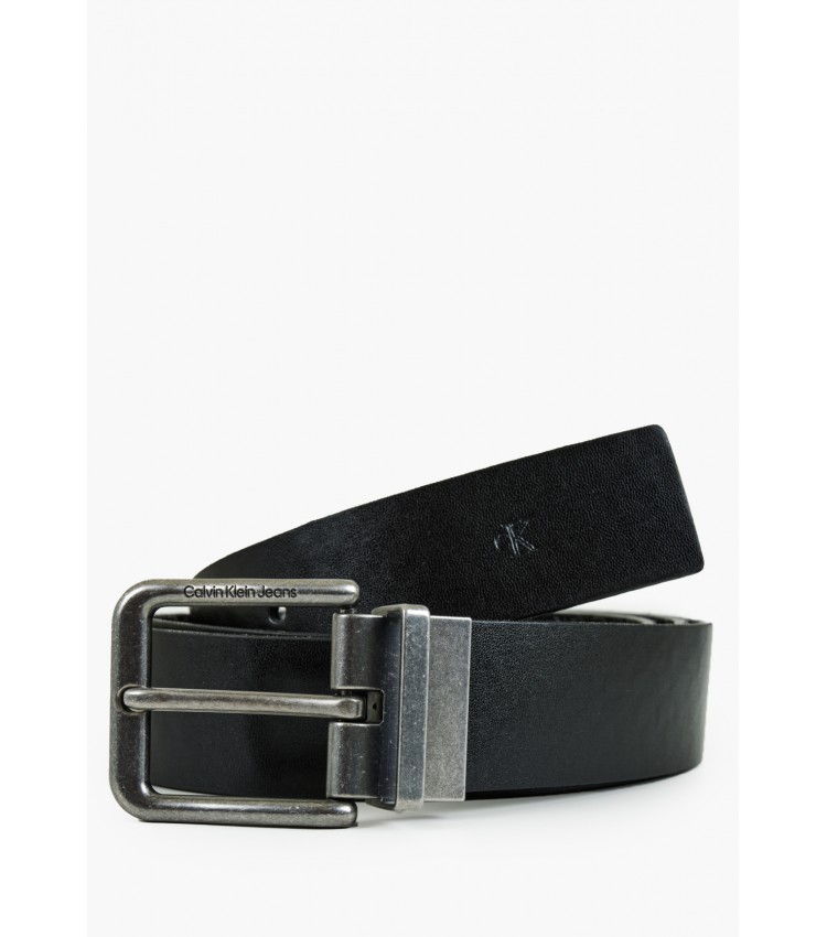 Men Belts Classic.Casual Black Leather Calvin Klein