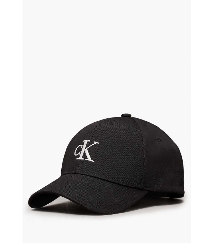 Ανδρικά Καπέλα Embro.Cap Μαύρο Ύφασμα Calvin Klein