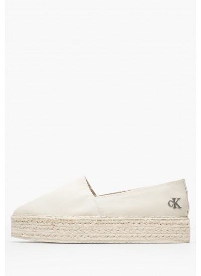 Women Espadrilles Espa.Flatform Beige Fabric Calvin Klein