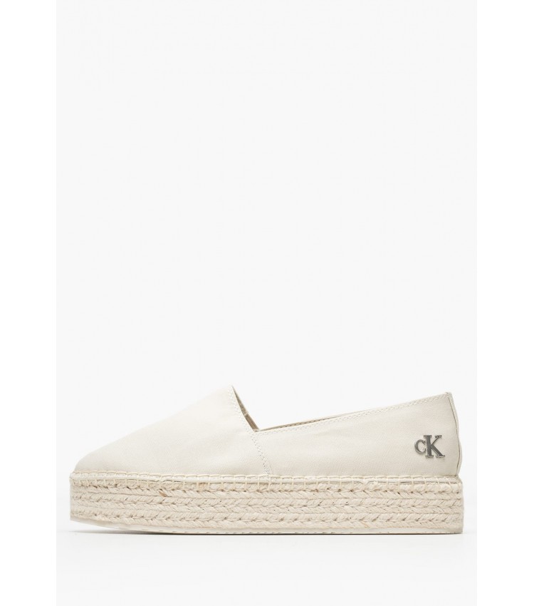 Women Espadrilles Espa.Flatform Beige Fabric Calvin Klein