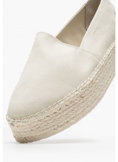 Women Espadrilles Espa.Flatform Beige Fabric Calvin Klein