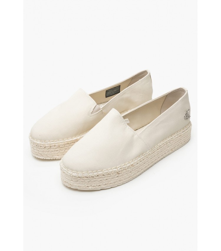 Women Espadrilles Espa.Flatform Beige Fabric Calvin Klein