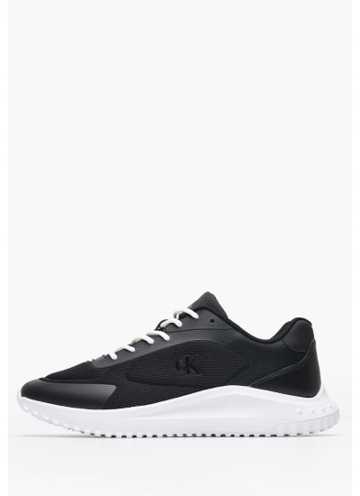 Men Casual Shoes Eva.Runner.Mesh Black Leather-Fabric Calvin Klein