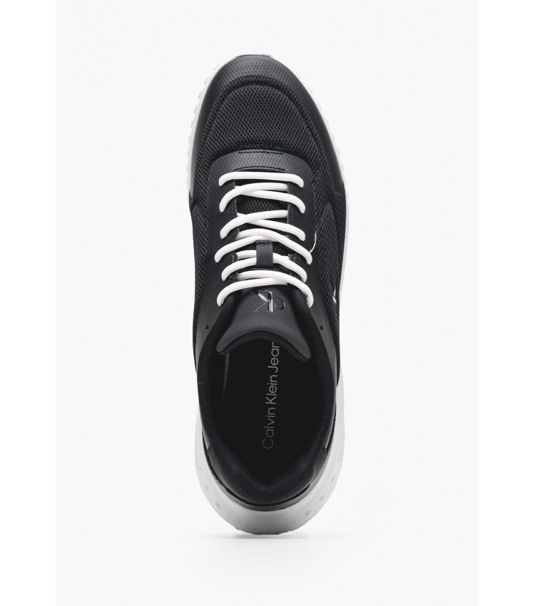 Men Casual Shoes Eva.Runner.Mesh Black Leather-Fabric Calvin Klein