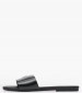 Women Flats Flat.Slide Black ECOleather Calvin Klein