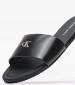 Women Flats Flat.Slide Black ECOleather Calvin Klein