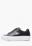 Γυναικεία Παπούτσια Casual Flatform.Vulc Μαύρο Δέρμα Calvin Klein