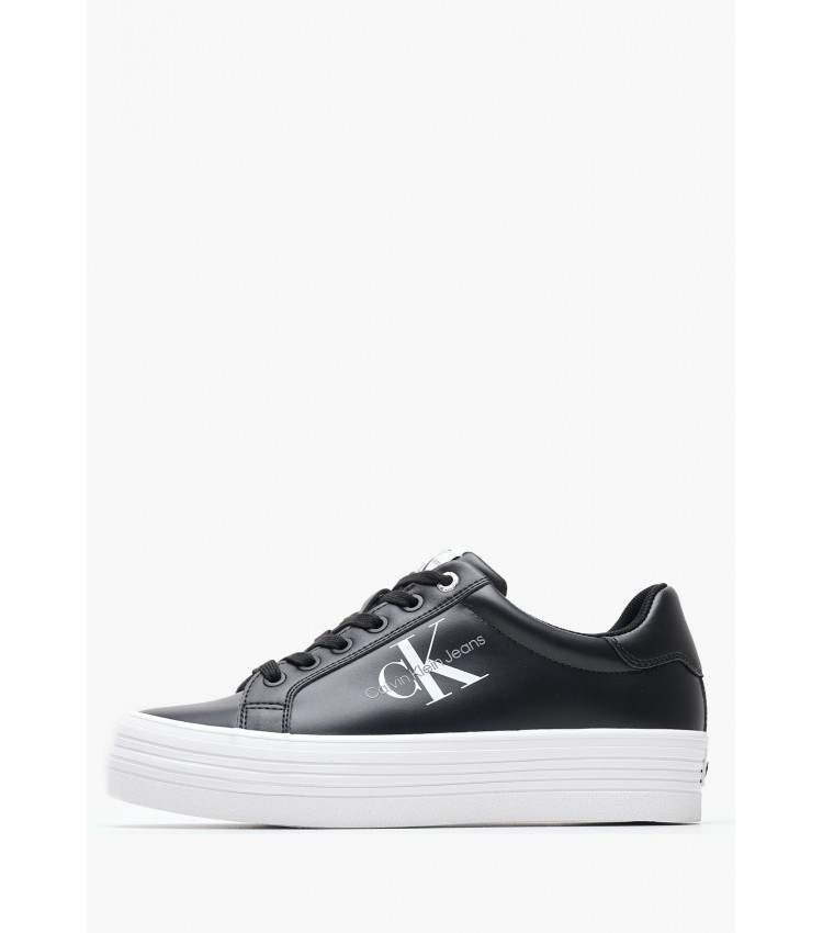 Γυναικεία Παπούτσια Casual Flatform.Vulc Μαύρο Δέρμα Calvin Klein