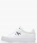 Γυναικεία Παπούτσια Casual Flatform.Vulc Άσπρο Δέρμα Calvin Klein