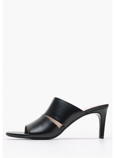 Γυναικεία Mules Heel.M Μαύρο Δέρμα Calvin Klein