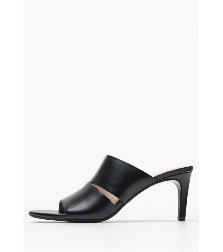 Γυναικεία Mules Heel.M Μαύρο Δέρμα Calvin Klein