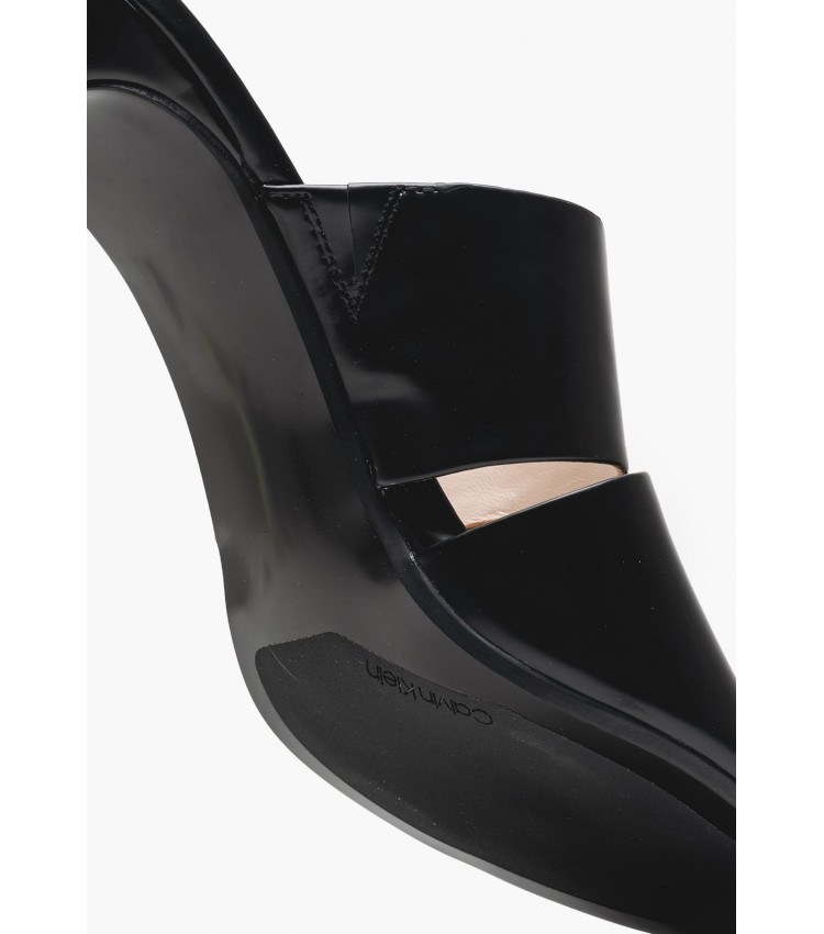 Γυναικεία Mules Heel.M Μαύρο Δέρμα Calvin Klein