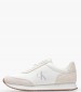 Women Casual Shoes Laceup.Mg White Leather-Buckskin Calvin Klein