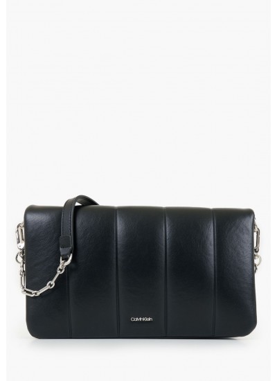 Women Bags Line.Quilt Black ECOleather Calvin Klein