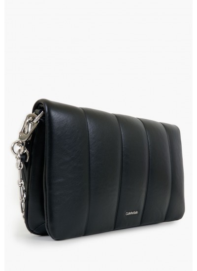 Women Bags Line.Quilt Black ECOleather Calvin Klein