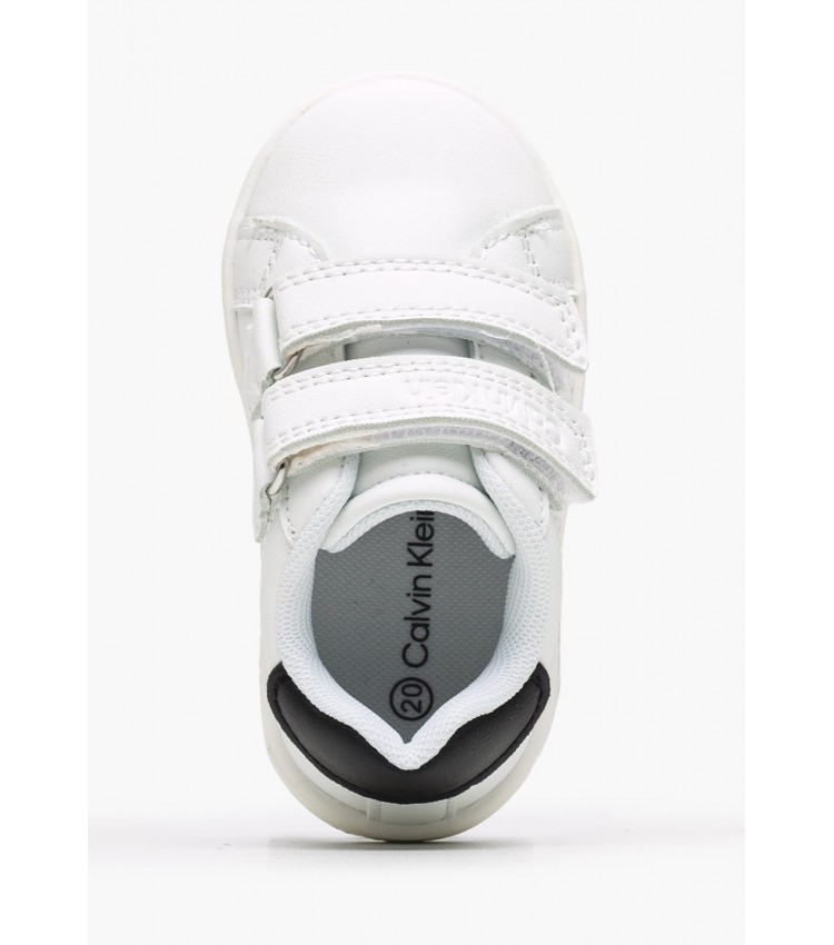 Kids Casual Shoes Low.Cut White ECOleather Calvin Klein