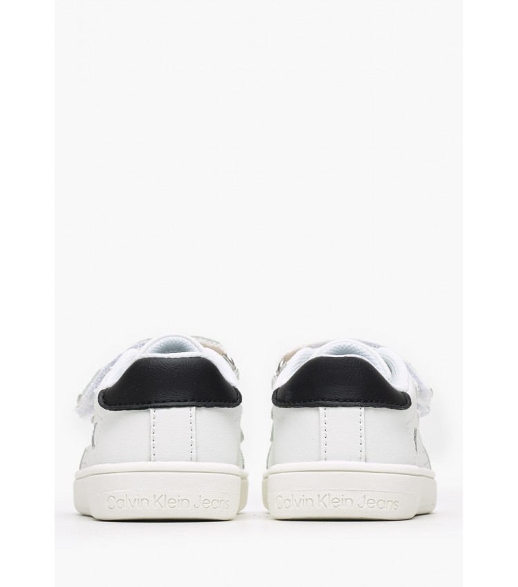 Kids Casual Shoes Low.Cut White ECOleather Calvin Klein