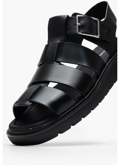 Women Platforms Low Molded.Sdl Black Leather Calvin Klein