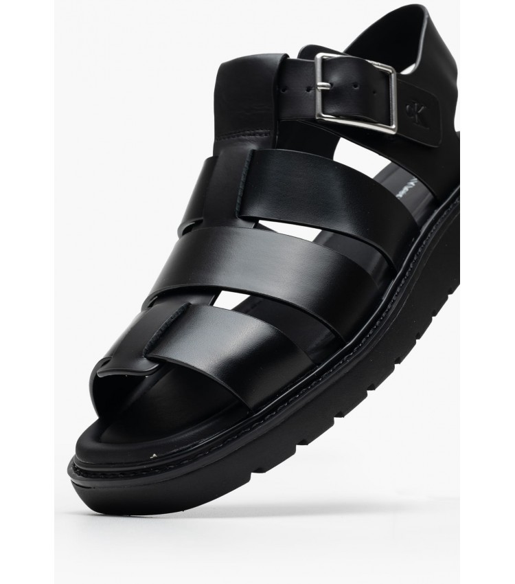 Women Platforms Low Molded.Sdl Black Leather Calvin Klein