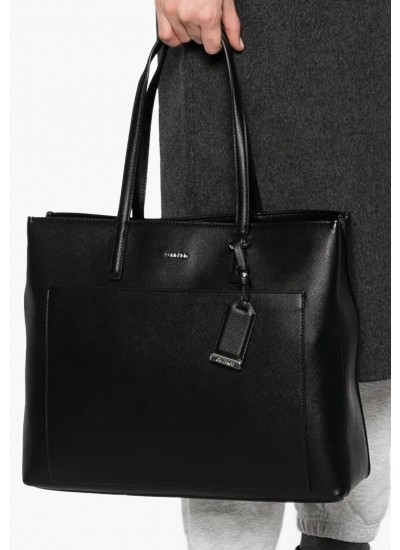 Women Bags Line.Quilt Black ECOleather Calvin Klein