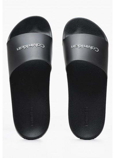 Men Flip Flops & Sandals Pl.Slide Black Rubber Calvin Klein