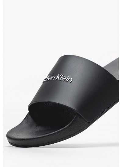 Men Flip Flops & Sandals Pl.Slide Black Rubber Calvin Klein