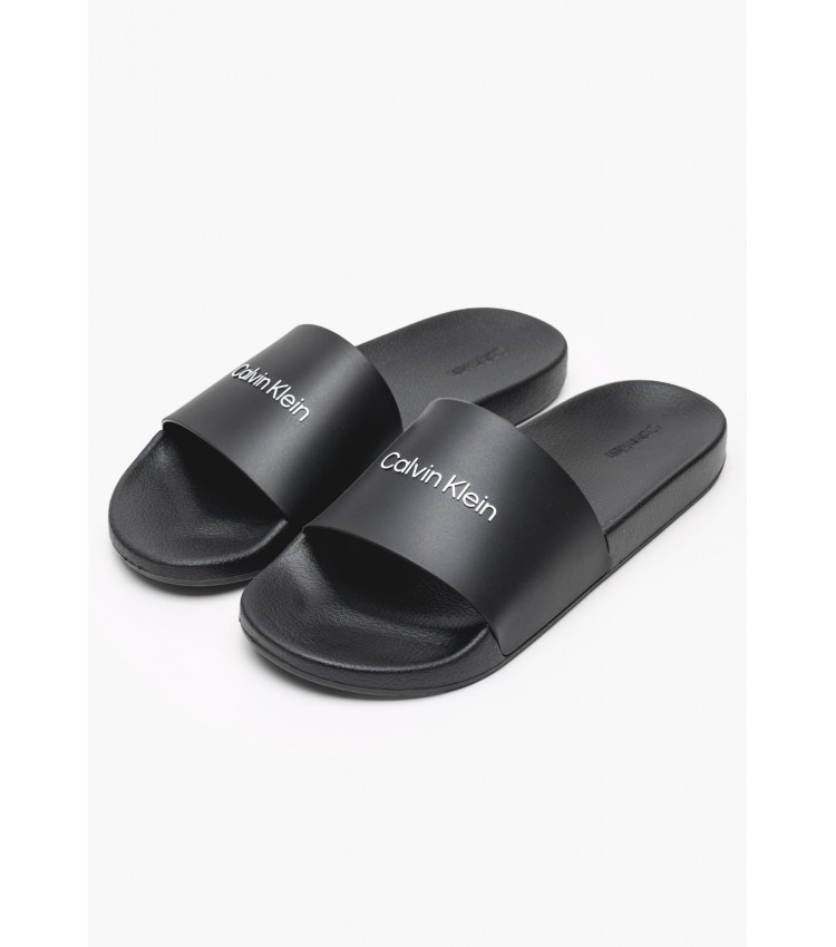 Men Flip Flops & Sandals Pl.Slide Black Rubber Calvin Klein