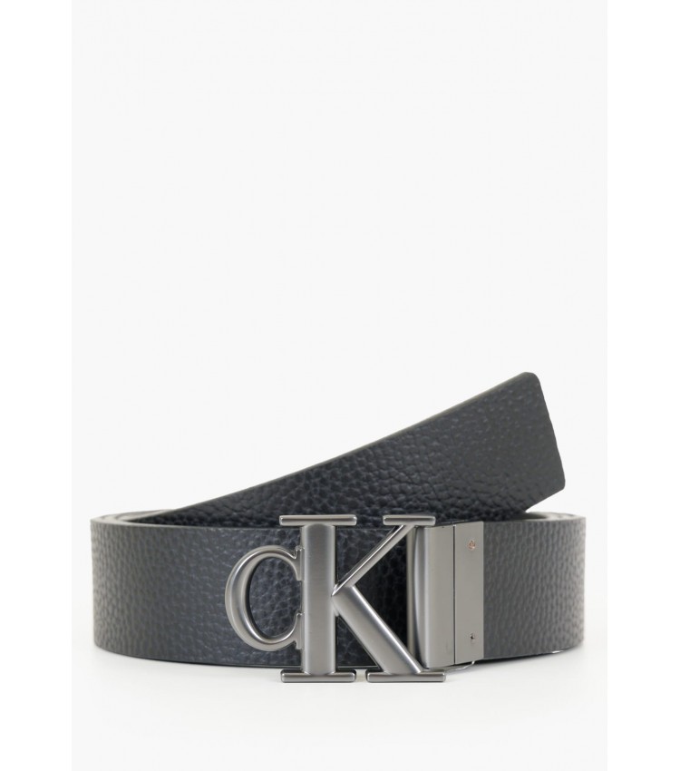 Ανδρικές Ζώνες Placque.M Μαύρο Δέρμα Calvin Klein