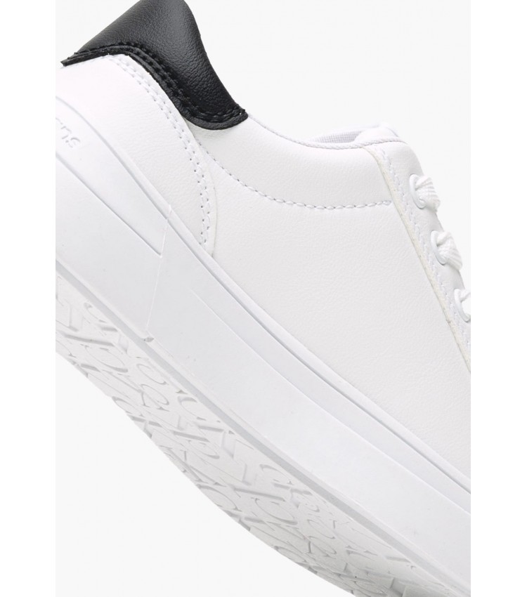 Kids Casual Shoes Rc.Lowcut White ECOleather-Fabric Calvin Klein